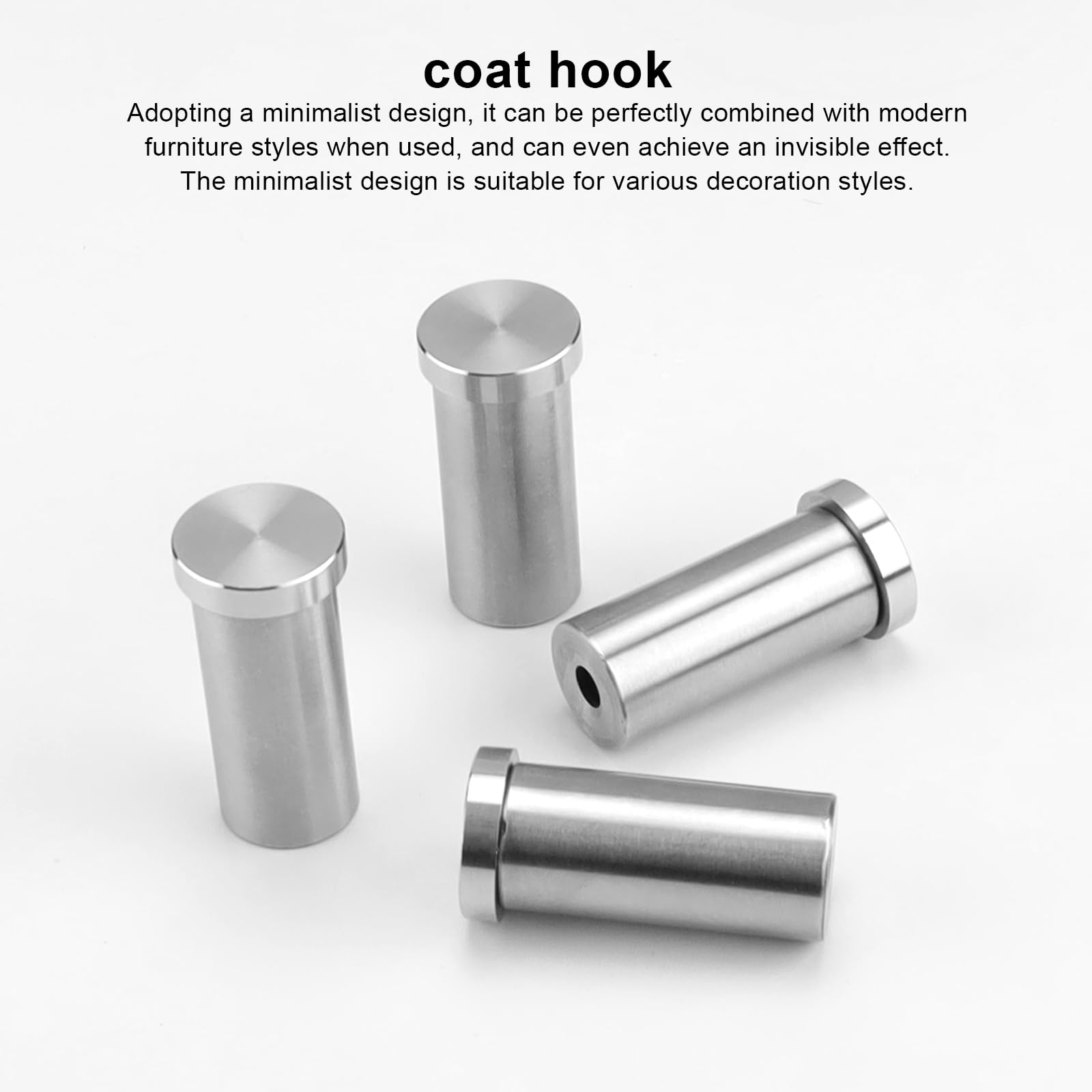 4 Ganci Da Parete Rotondi In Acciaio Inox - Argento, 53mm, Portata 10kg, Per Cucina, Bagno, Camera - Foto 13