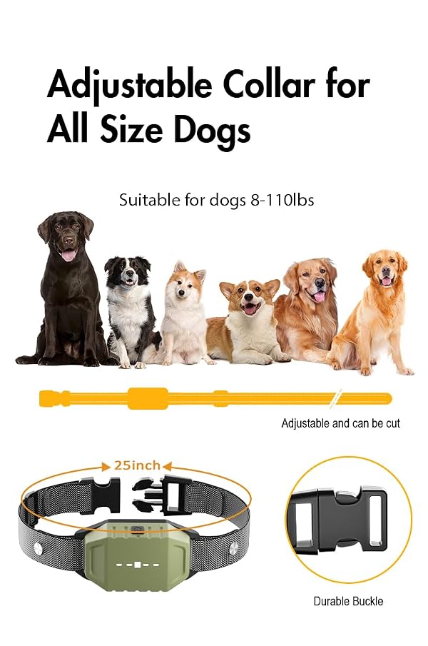 Shock Collar for Dog - 2000Ft Dog Training Collar with Remote for 8-110lbs Small Medium Large Dogs Rechargeable Waterproof 3 Training Mode Tone(1-9) E-Shock(1-99) Vibration(1-9) by WASS229 - Image 6