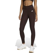 adidas Women's Optime Essentials Stash Pocket Full Length Leggings Tights, Aurora Coffee, XL