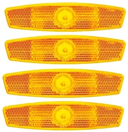 Veer 4pcs Bicycle Bike Spoke Reflector Safety Warning Light Wheel Rim Reflective Mount(Orange)