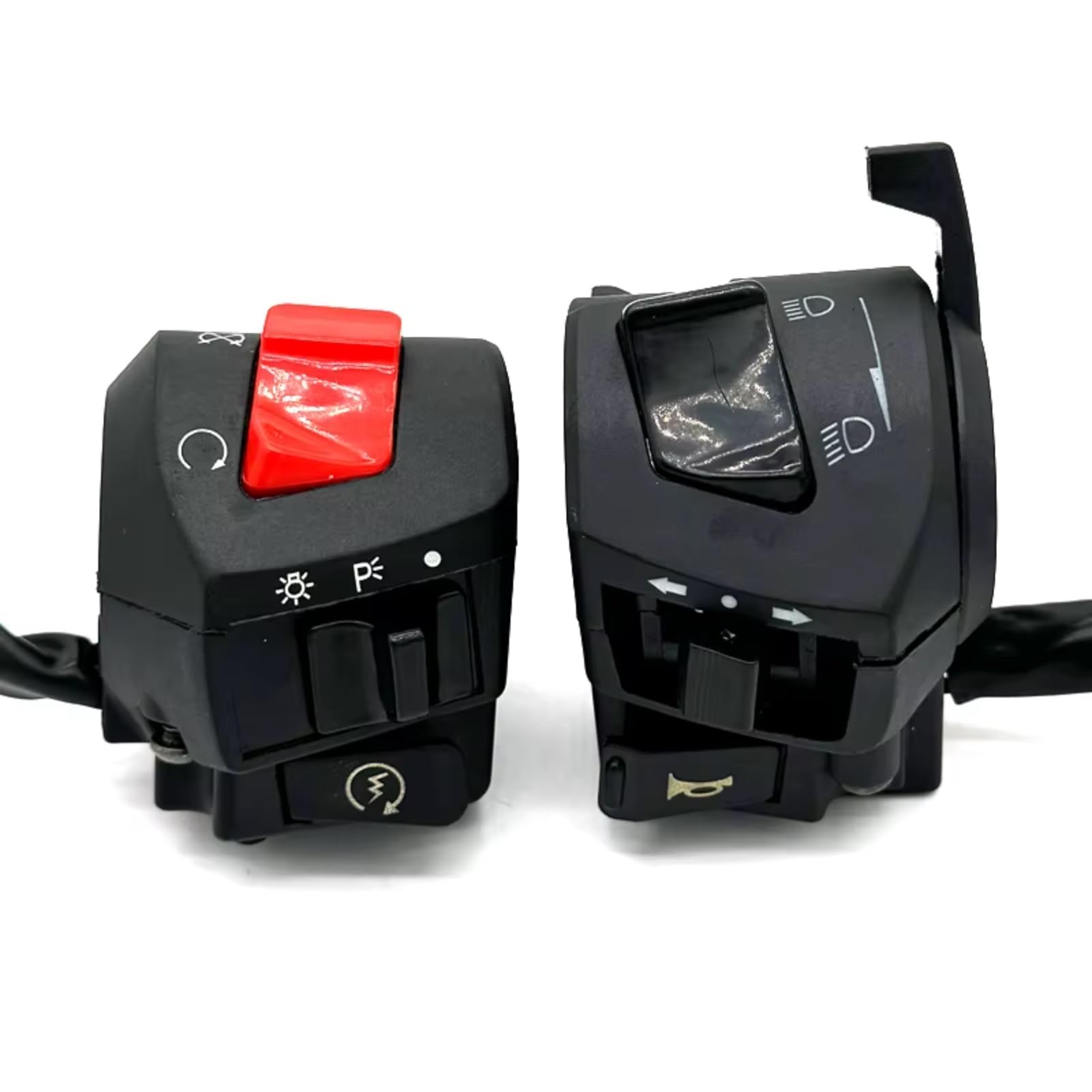 Interruptor señal moto Interruptor Para Moto Manillar Eléctrico De 22mm Para ZS125 Para ZS150, Bocina De Emergencia Faro Señal De Giro Botón Controlador De Arranque Eléctrico(Standard kit)