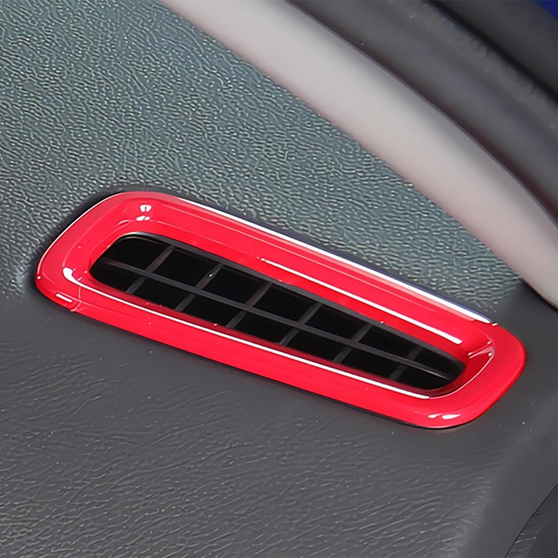 MUXEE 11th Gen Civic 2PCS Dashboard Upper Air Vent Cover Trim for Honda CIVIC 2022 2023 2024 2025 2026 - ABS wine red Sport Interior Accessories