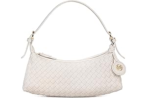 PS PETITE SIMONE Small Shoulder Bag for Women: Vegan Leather Woven Handbag