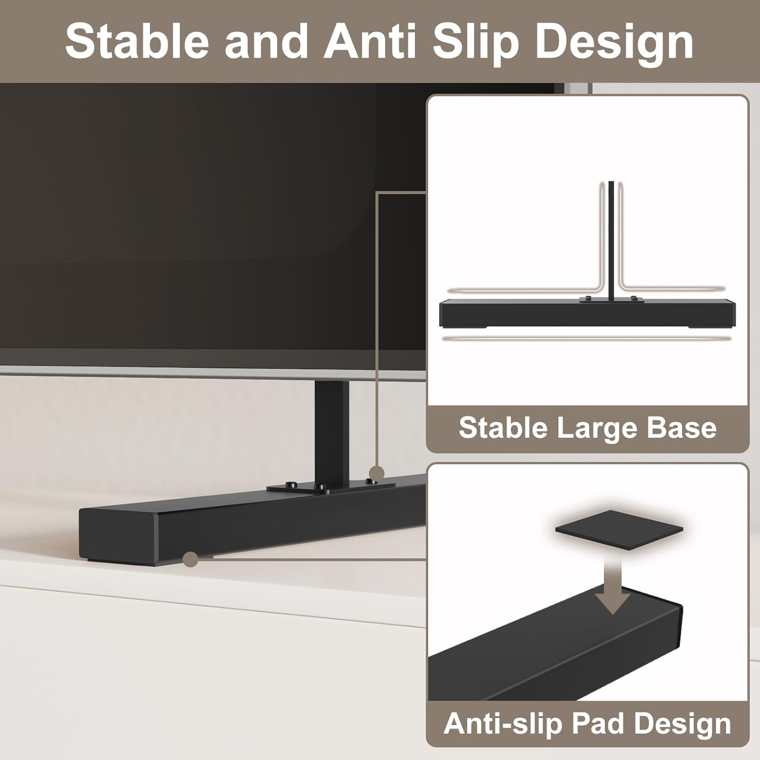 Metal TV Stand for LG TV Legs Only for LG 47LB5900-UV 49UB8200-UH 50LB6300 50LF6090-UB 50LH5730-UA 55LB5900-UV 55LF6000-UB 55LY340C-UA 55UB8200-UH TV Stand Base for LG TV Legs Replacement with Screws