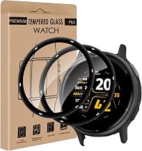 Carantee Tempered Glass Screen Protector for Garmin Vivoactive 5, Pack of 2, Anti-Scratch Protective Glass, Waterproof, Sensitive Touch, Anti-Oil, No Bubbles, High Definition Vivoactive 5 Screen