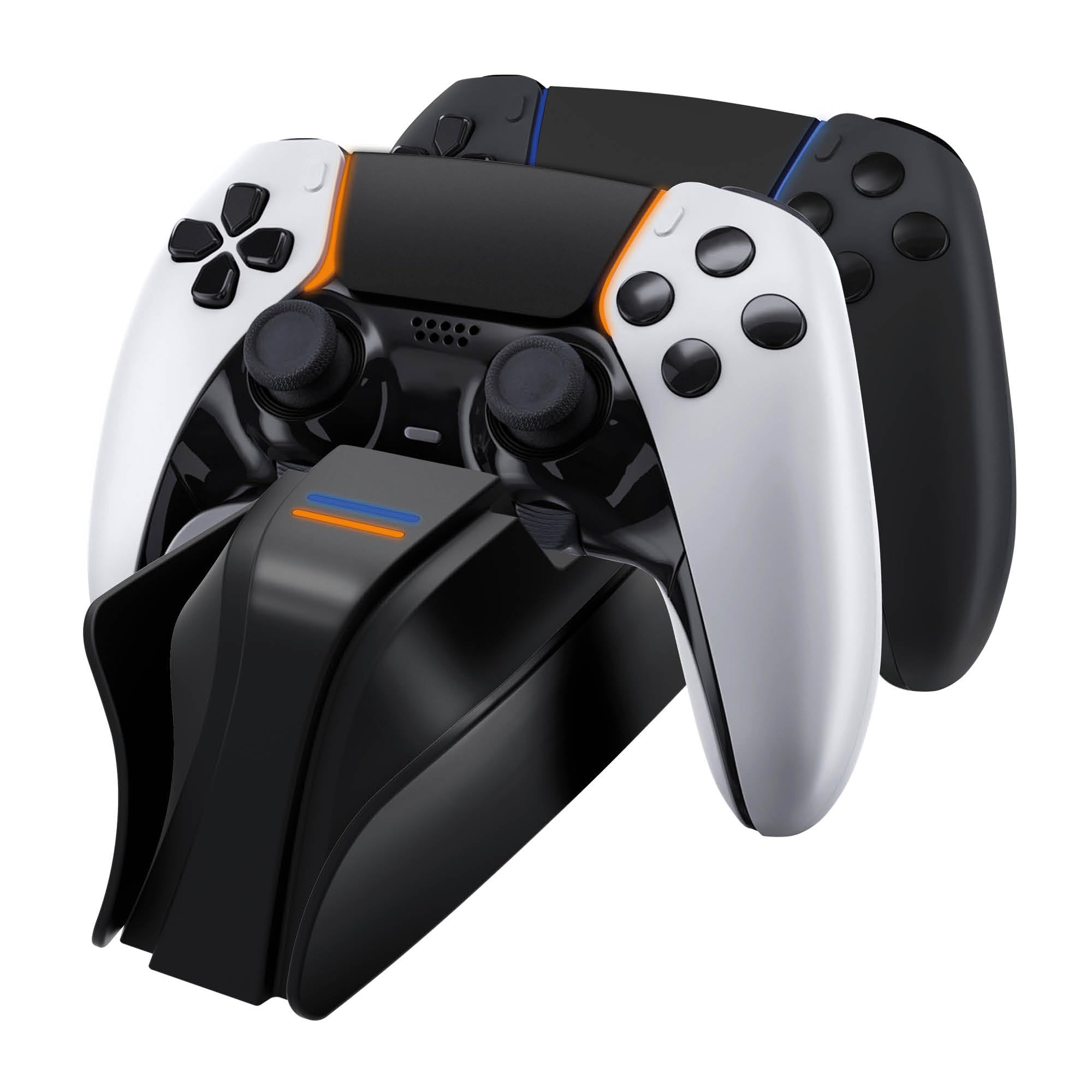 Snakebyte Ps5 Twin Charge 5 - Black - Playstation 5 Charging Station For Dualsense Controller, Charger For 2 Wireless Controllers Including Type-C Cable, Led Charge Status Display, Ps5 Design PS5 Black