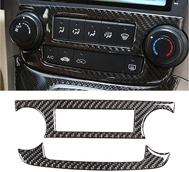 16Pcs Car Interior Full Set Kit Cover Trim, Carbon Fiber Central Side Dashboard Air Vent AC Outlet Cover Panel Frame Trim Kits For Honda For CR-V 2007-2011