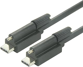P-Shine Screw Locking USB C to USB-C Cable 5A USB 3.1 Gen 2 Type C Cable with 10Gbps Data Sync and 100W Power Delivery for Industry Camera and More C Interface Devices (3.3Ft,1.0M)