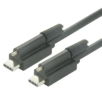 P-Shine Screw Locking USB C to USB-C Cable 5A USB 3.1 Gen 2 Type C Cable with 10Gbps Data Sync and 100W Power Delivery for Industry Camera and More C Interface Devices 3.3Ft,1.0M