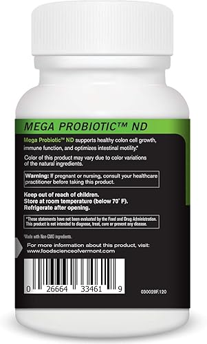 Miniatura 2 de Mega Probiotic-ND, Suplemento de salud digestiva, 120 cápsulas