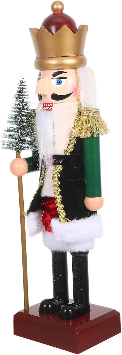 VANZACK Nutcracker Decor with Figurine Soldier Christmas Lighted Music 15.7" Plastic and Cloth Xmas for Winter Festival