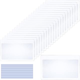 100 Pieces Thin Fresnel Lens, Credit Card Size Pocket Magnifier, Magnifying Lens for Reading and Fire Starting