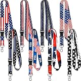 Outus 8 Pieces Key Lanyard ID Lanyards Neck Strap Key Chain Holder Wristlet Lanyard for Women Men (A