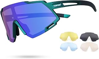 Youth Viper Polarized Sunglasses for Kid Boys Girls Age 10-15 | 4 Interchangeable Lenses | UV400 Glasses for Cycling Baseball