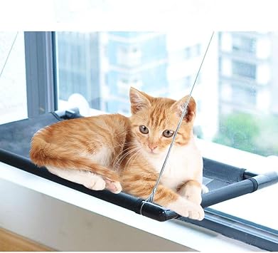 Cat Window Perch Cats Window Hammock Bed,Window Mounted Seat Extra Large and Sturdy Hanging Pet Window Bed Cat Shelves with 4 Suction Cups Holds Up to 60lbs