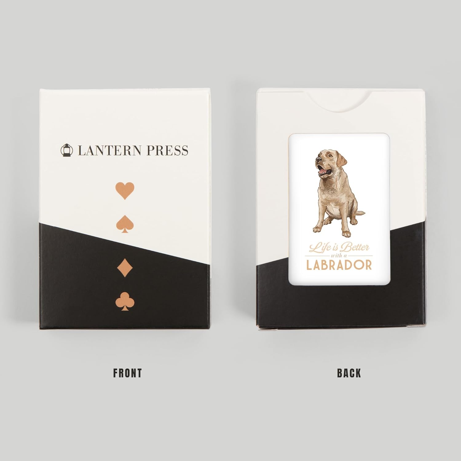 Lantern Press Yellow Labrador Retriever, Life is Better, 52 Playing Cards for Adults, Poker Size Card Deck