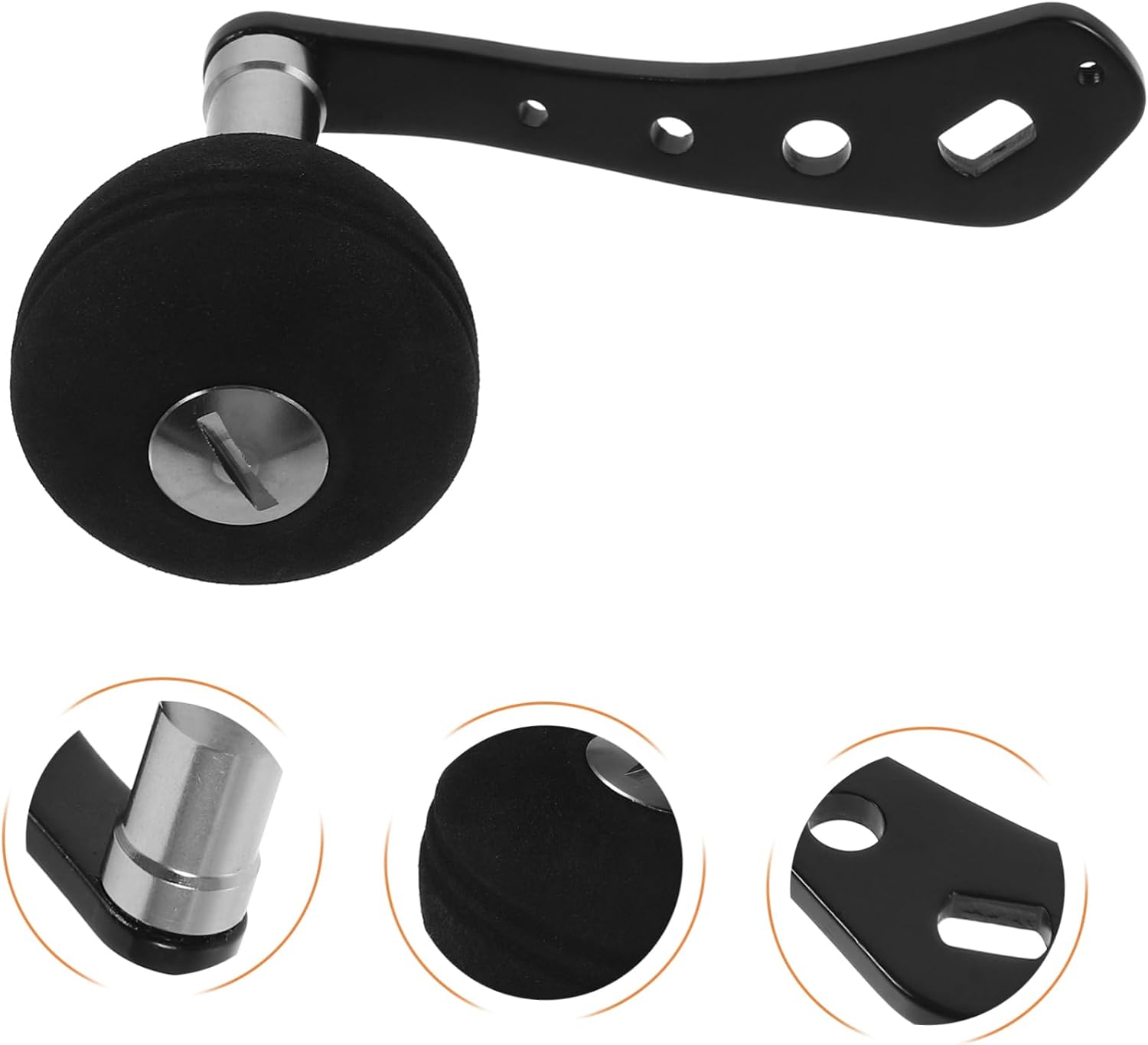 Toddmomy Comfortable Grip Fishing Reel Handle Replacement for Rotatable Aluminum Fishing Reel Parts