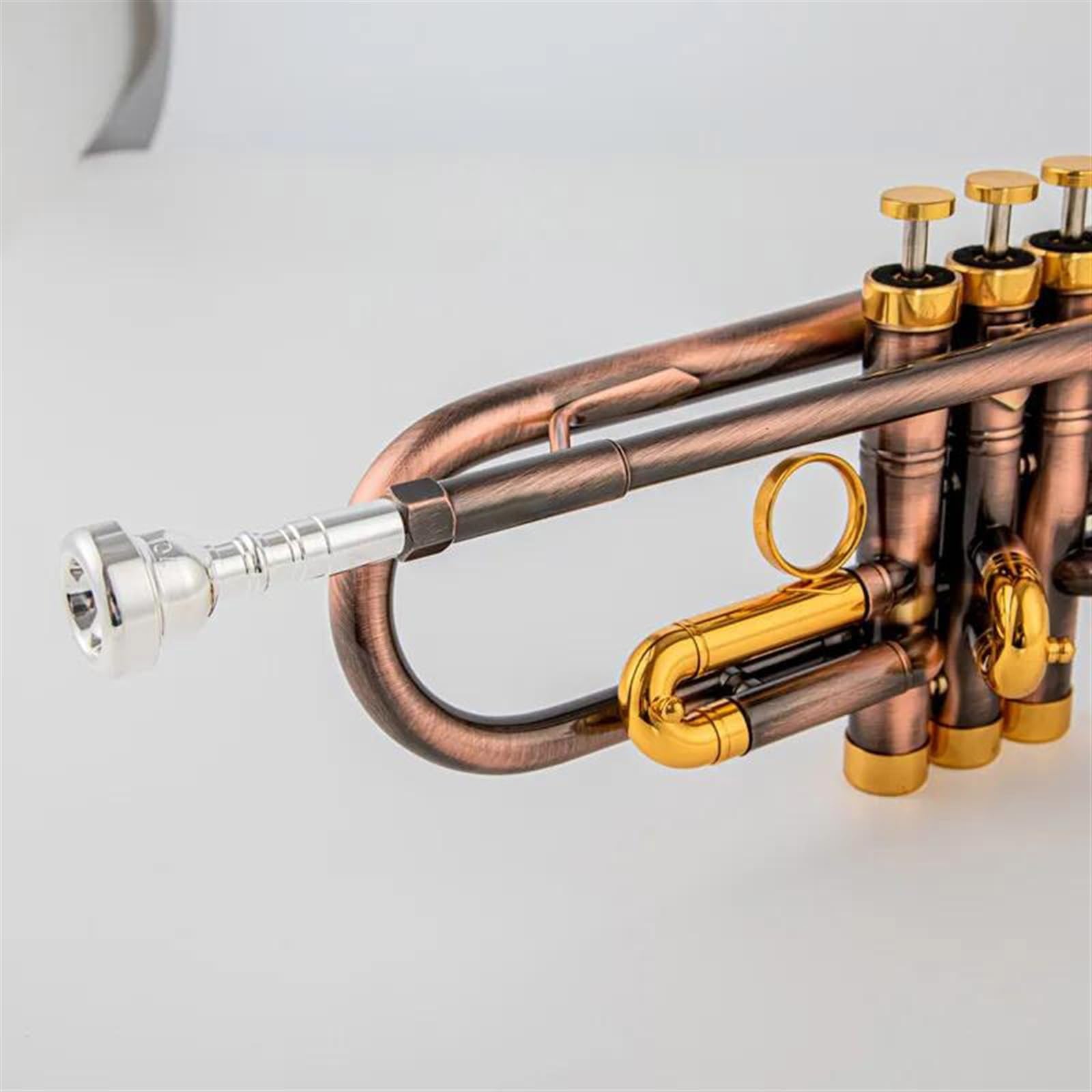 Standard Trąbka Bb Mała Trąbka Brąz Czerwony Profesjonalny Instrument Muzyczny Z Futerałem Standardowy Instrument Trąbkowy