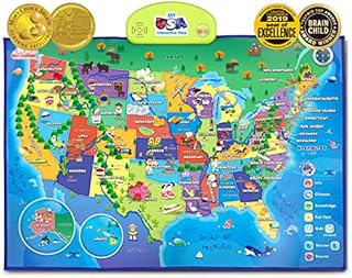 BEST LEARNING i-Poster My USA Interactive Map - Educational Talking Toy for Boys and Girls Ages 5 to 12 Years Old for Kids