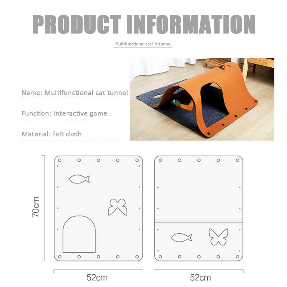Outdoor Cat Tunnels For Indoor Cats ZAJ Interactive Cat Tunnel Toy ...