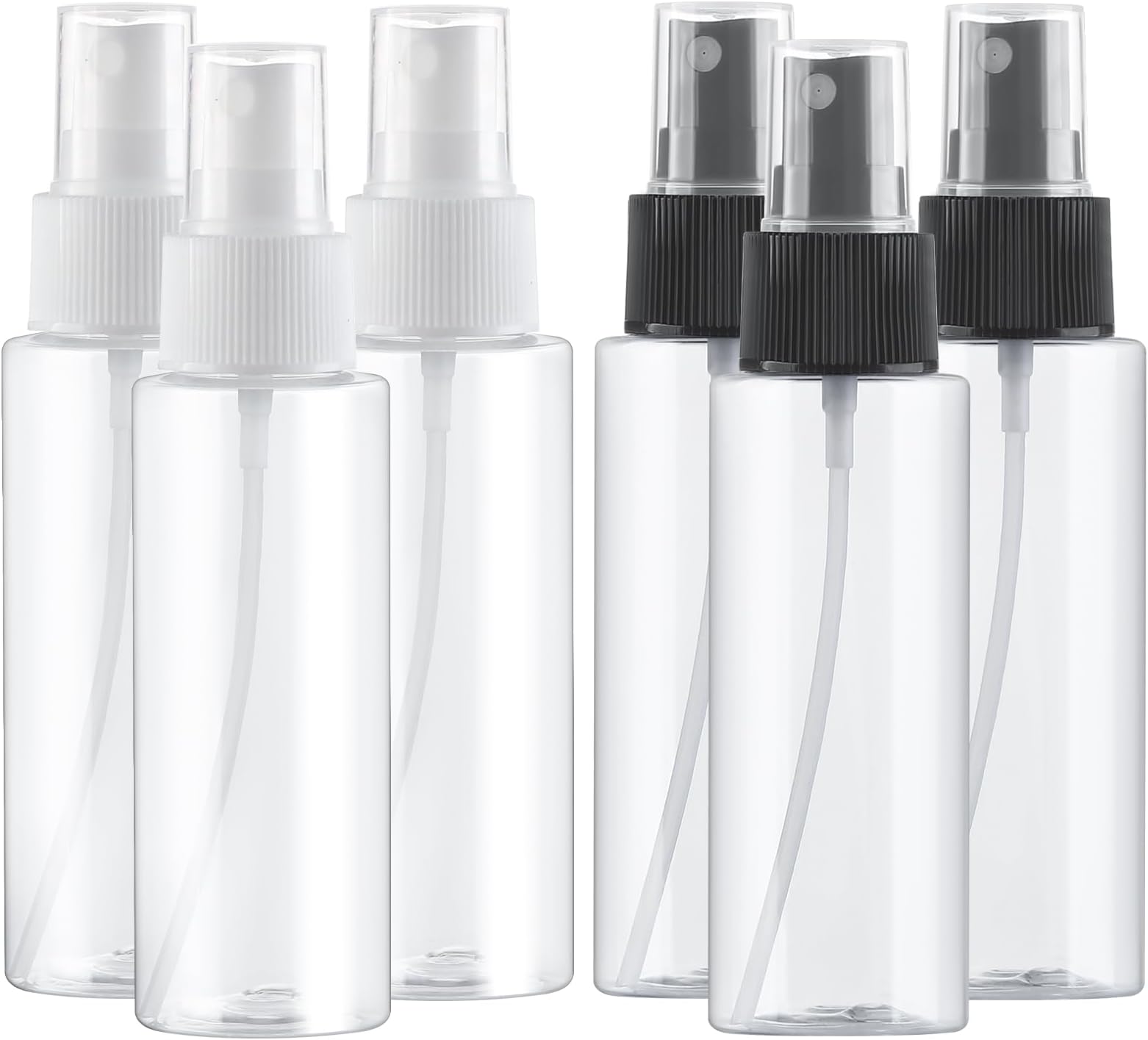 Travel Spray Bottles, 2.7oz/80ml Refillable Clear Plastic Spray Bottle BPA-Free Mini Containers, Small Fine Mist Empty Travel Bottle for Perfume, Water, Cleaner, Alcohol and Skincare Water(6 Pack)