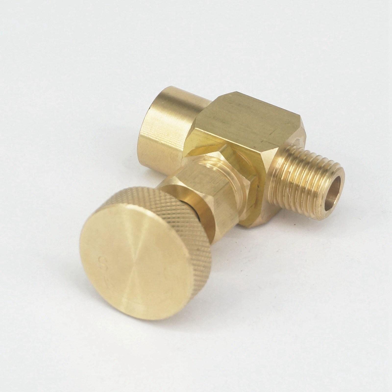 DOLUNTO Nadelventil 1/4 Zoll NPT-Stecker auf Buchse Messing Nadelventil Flow Control 1000 PSI WOG Plumbing Propan-Lehre