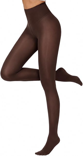 Luxdovi Women Ultra Soft 50 Denier Silky Tights Semi Opaque Solid Color Pantyhose High Waist Footed Stockings
