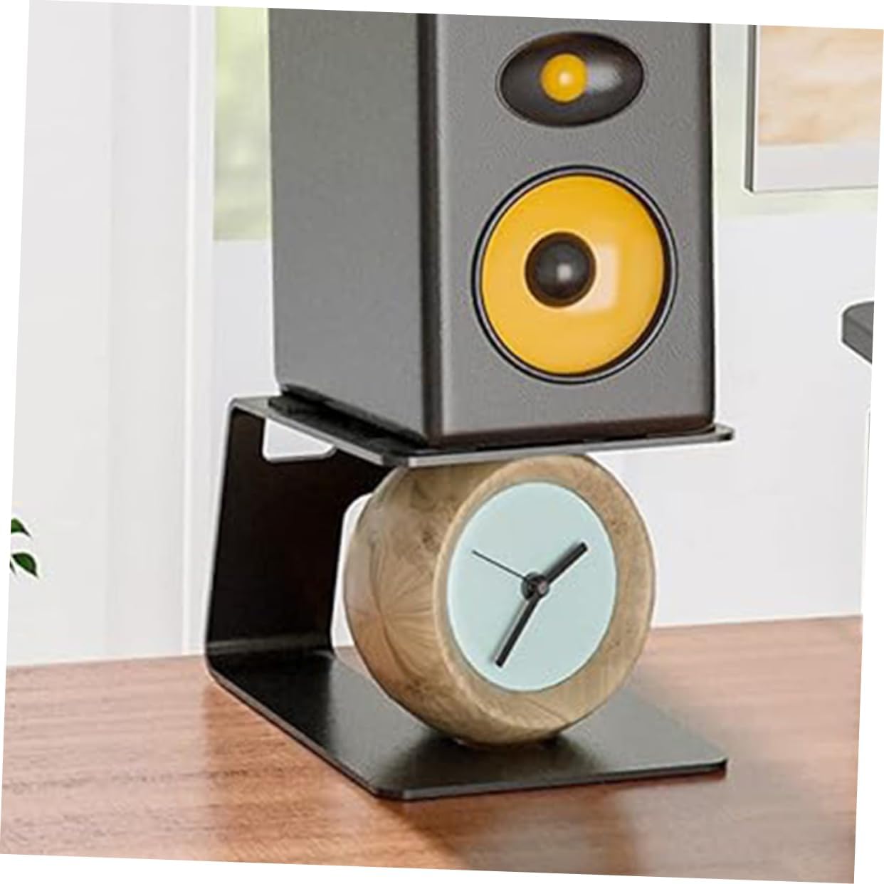 Desktop Computer Speaker Stand Metal Speaker Riser Unique Design for Enhanced Audio Easy to Install and