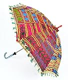 como hacer sombrillas indias Indian sombrilla hecha de algodón con bordado de colores disponible en muchos diferentes étnico color & Diseños
