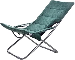 Tumbona Tumbona Plegable Silla de Jardín Reclinable Sillón Reclinable Ajustable Oficina al Aire Libre Sillón Reclinable de Playa Tumbona para Patio (Color : Verde, Tamaño : 54 * 40 * 77cm)