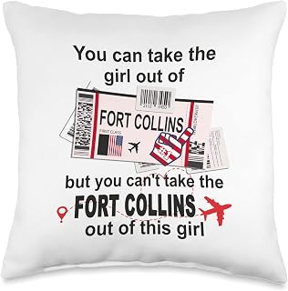 Flight Ticket Fort Collins - Girl Fort Collins Boarding Pass Throw Pillow