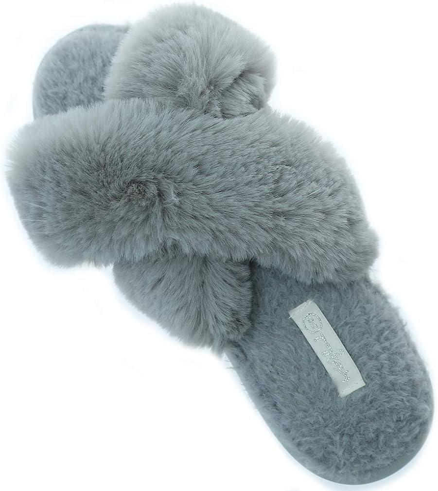 Millffy womens slippers cross band Mrs slip on flip flop slippers open toe house slippers for summer