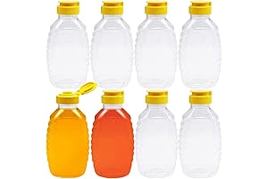 Leak-Proof 8-Piece Honey Bottle Set for Effortless Storage and Dispensing