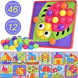 Conveniente y duradero - Viene con una bandeja de almacenamiento y una bolsa en este kit de juguete, fácil de almacenar todos los botones y tarjetas cuando termine el juego. La placa para colgar es liviana y portátil, lo cual es muy adecuado para niños que esperan en el interior durante mucho tiempo.