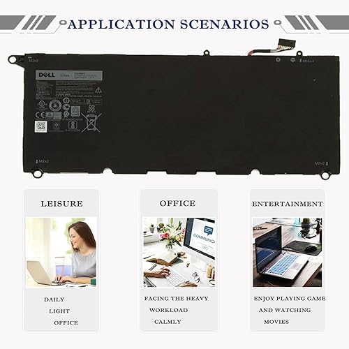 Miniatura 6 de DELL PW23Y - Batería para portátil compatible con Dell XPS 13 9360 P54G002 13-9360-D1605G 13-9360-D1605T 13-9360-D1609 13-9360-D1609G 13-9360-D1609G