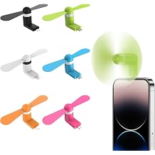 Fan, 6 Pack Mini Cell Phone Fan Portable Colorful and Powerful Compatible with iPhone 14/14Pro Max/13/13 Pro Max/12/12 Pro Max/11/11 Pro/11 Pro Max/X/Xs/Xr/iPad