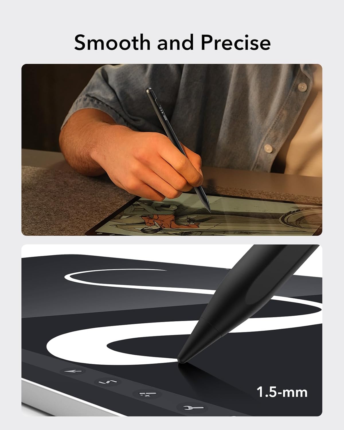 ESR Pencil (1st Generation) for iPad 2018-2026, Tilt Sensitivity, Palm Rejection, Compatible with iPad 11th(A16)/10th Generation,Air 11"/13", Pro 11"/12.9"/13",Mini 6/5, Black