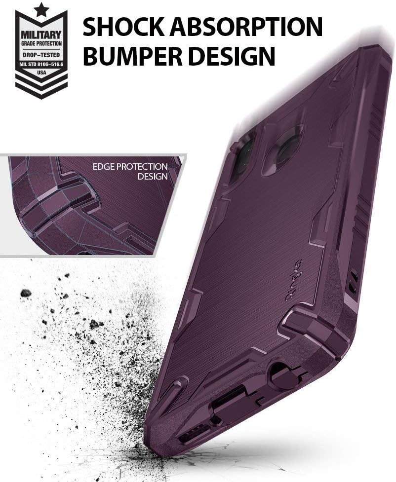 Ringke Onyx-X Compatible with Huawei P20 Lite, Impact Resistant Rugged TPU Grip Heavy Duty Protection Flexible Reinforced Combatant Stroked Line Anti Slip Huawei P20 Lite Case - Lilac Purple