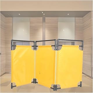 Valla de tráfico retráctil, Barrera de Seguridad portátil Amarilla de Alta Visibilidad, Barricada peatonal restringida expandible para almacenes, aeropuertos (Color: Amarillo, tamaño: 175 x
