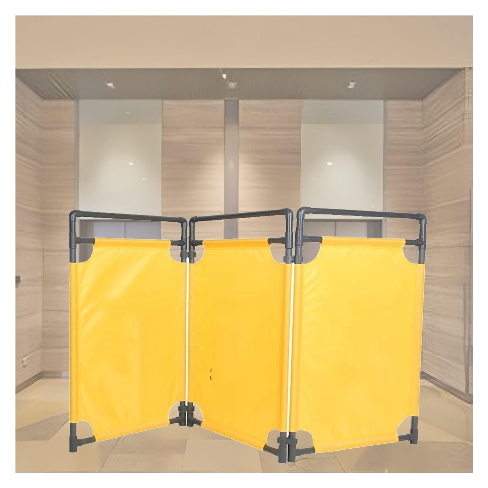 ASerZenith Retractable Traffic Fence Portable Safety Barrier For Warehouses Airports High Visibility Yellow Pedestrian Barricade,Yellow-175X98Cm-3Pcs
