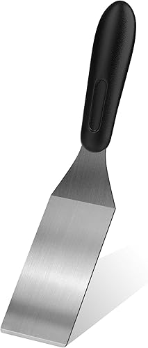 Miniatura 12 de Espátula pequeña de 2 piezas, espátulas de metal para uso en cocina, mini espátula de acero inoxidable para servir y cocinar, ideal para brownies, 1