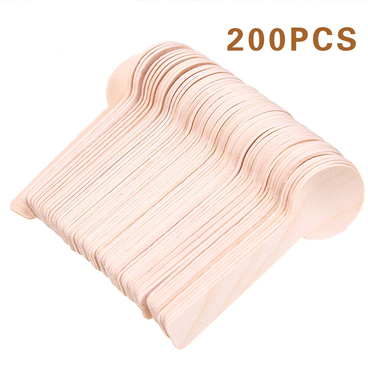 Lot De 300 Cuillères Jetables En Bois 16cm - Biodégradables, Pour Fête, Pique-nique, Bureau