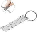 2 Pcs en acier inoxydable Soudage Gage & Epaisseur en fil métallique double-sidée, épaisseur du fil métallique, outil de mesure de l'épaissement du fil métal pour le travail du bois