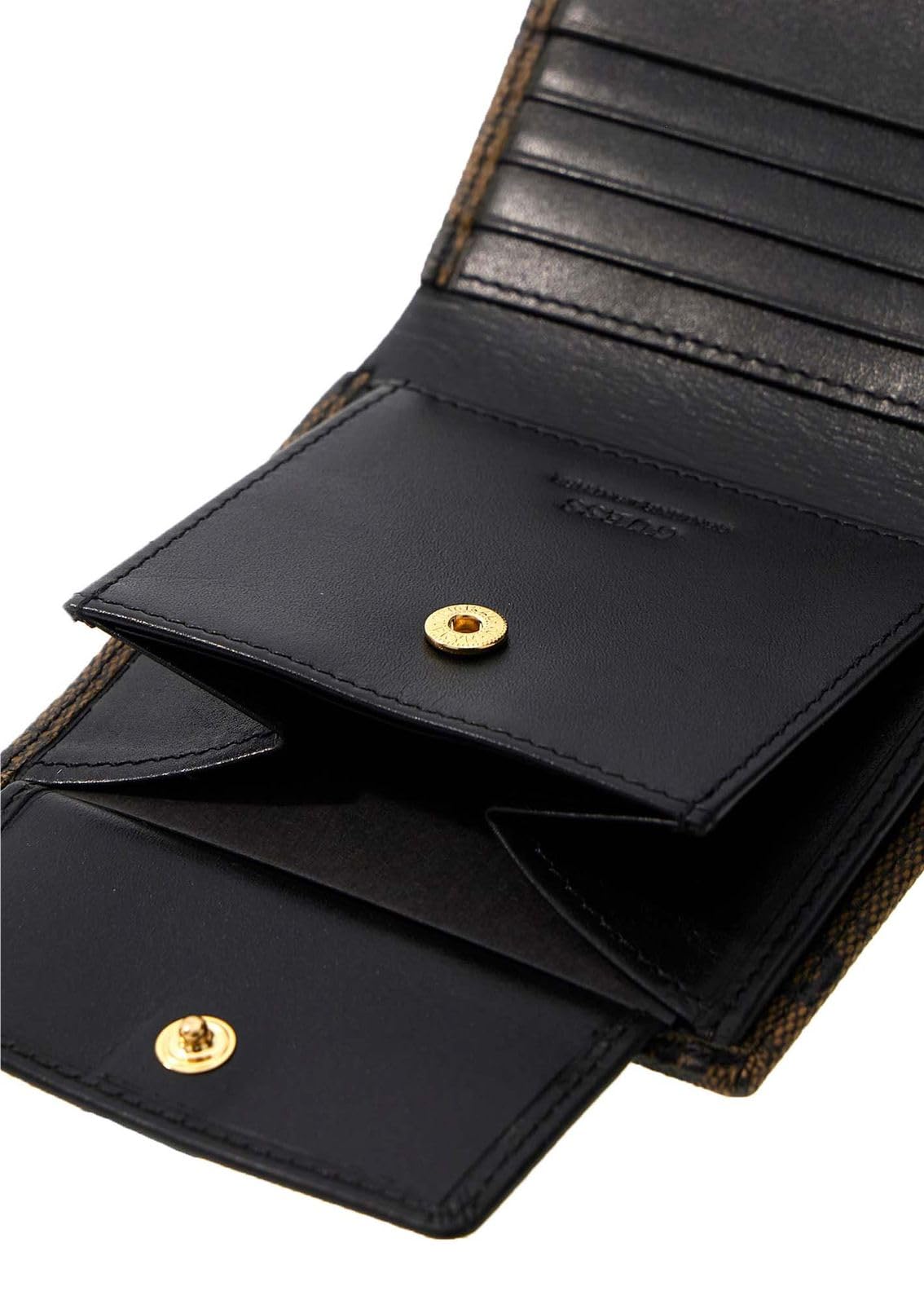 GUESS Cuero Monedero Mito Small Billfold Wallet with Coinpocket Coffee marrón