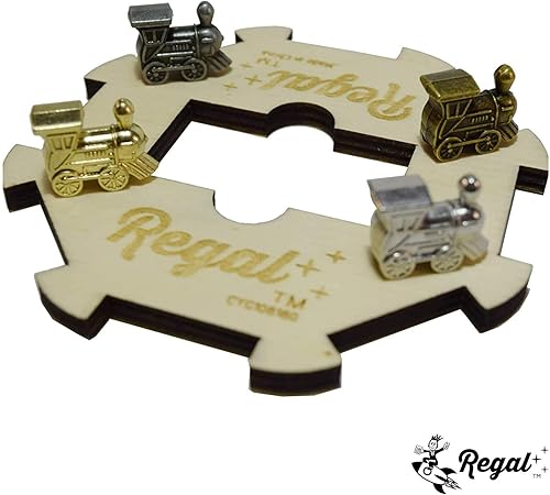 Miniatura 3 de Regal Games - Dominó de tren mexicano doble de alta calidad en lata de coleccionista - Juego de dominó de puntos de colores apto para familia 91