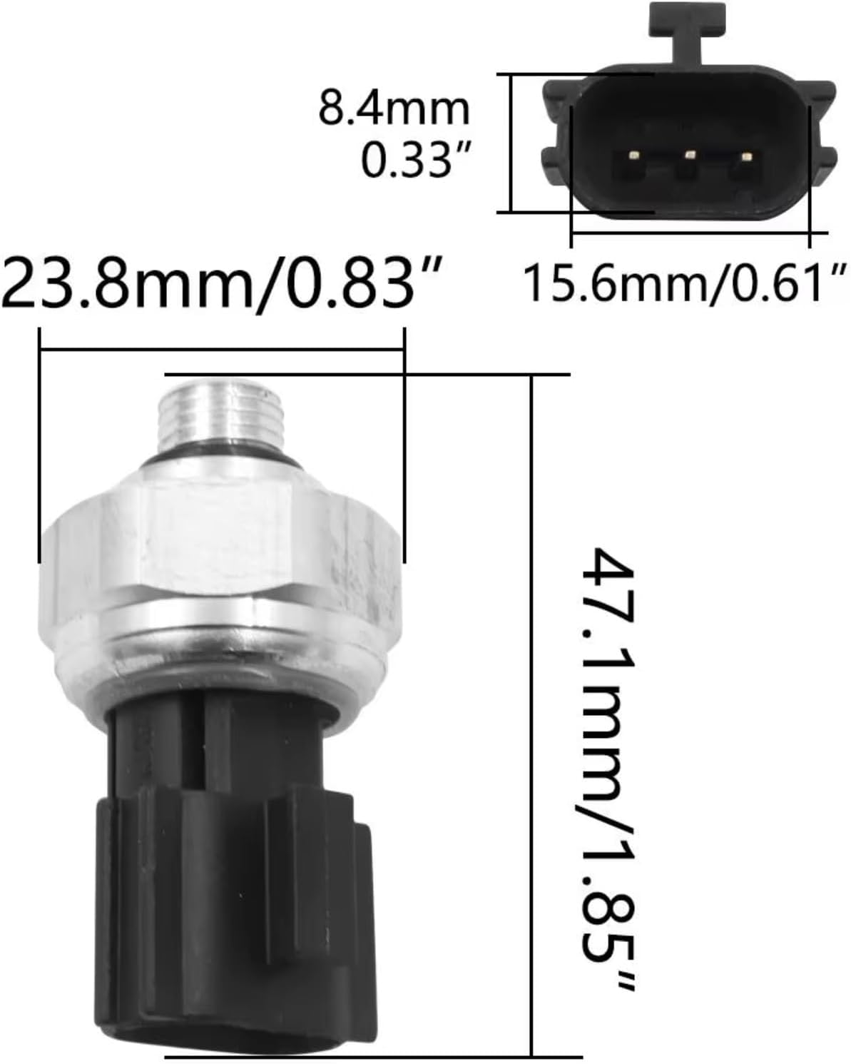 A/C Pressure Sensor, for Hyundai, for Accent 2005-2010, for Elantra, for Santa Fe 2005-2024 97721-3K000 Car Air Conditioning Pressure Switch A/C Sensor