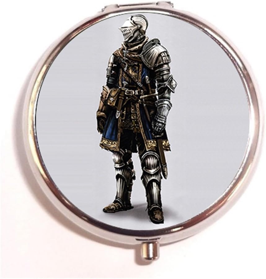 Custom Dark Souls Knight Armor Slim Vogue Decorative Pill Cases Travel Holder Storage Round Organizer Pill Box Medicine Pill