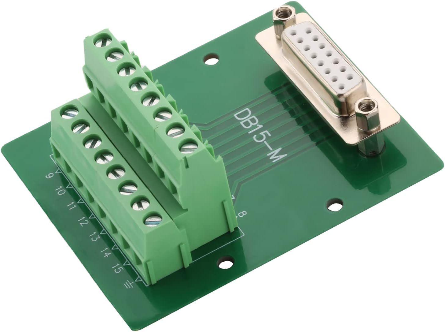Fielect DB15 DSub 15Pin Female Adapter Jack Terminal Breakout PCB