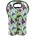 2-Bottle Neoprene Tote - Carrier For Wine Champagne Chardonnay Bottles (Paris)