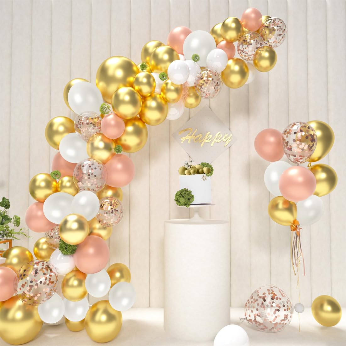 60 Palloncini Oro Rosa E Dorati - Per Matrimoni, Compleanni E Feste (12 Pollici) - Foto 2